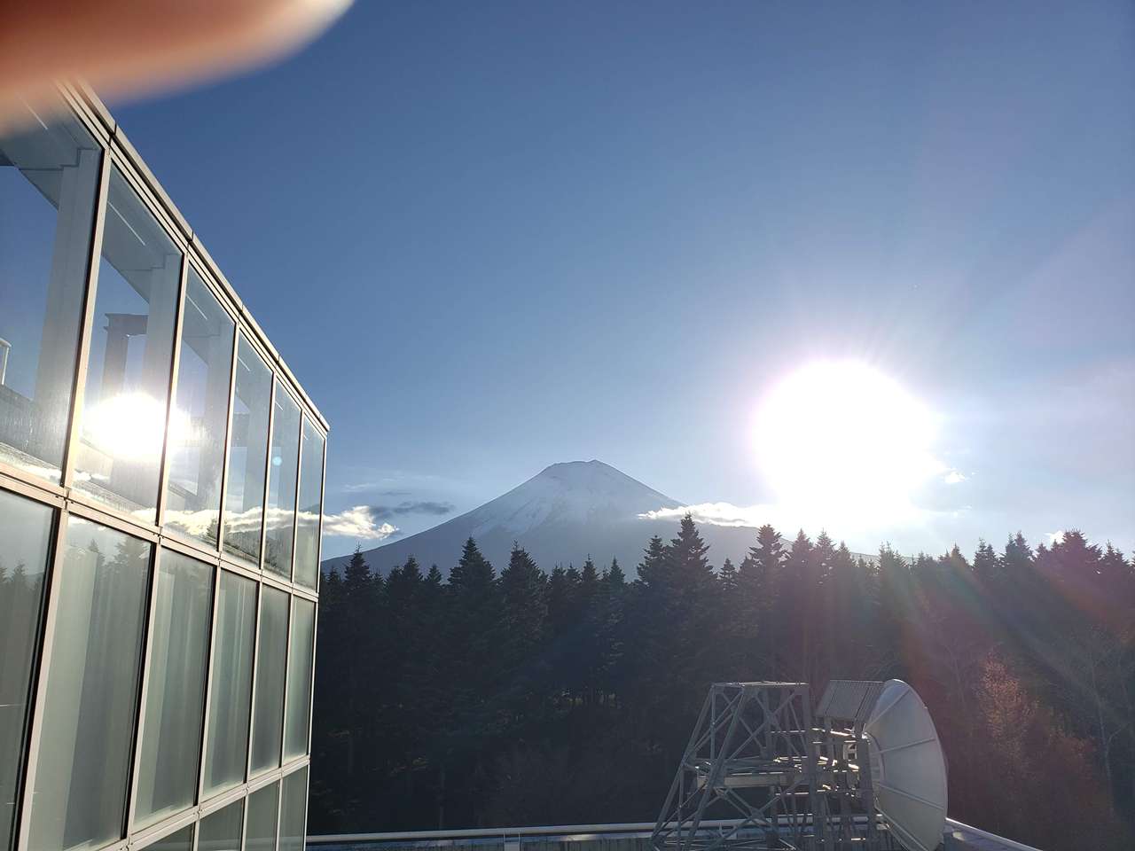「富士山レーダードーム館」遮るもののない雄大な富士山を正面から